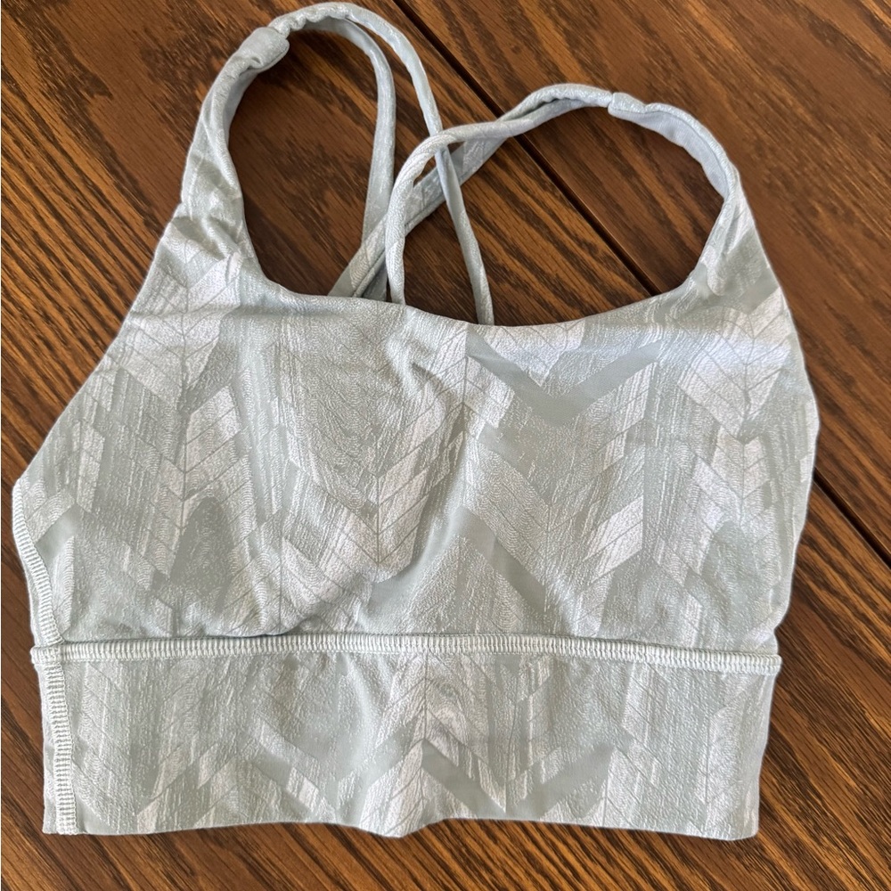 Lululemon Gray Sports Bra with Crossed Straps